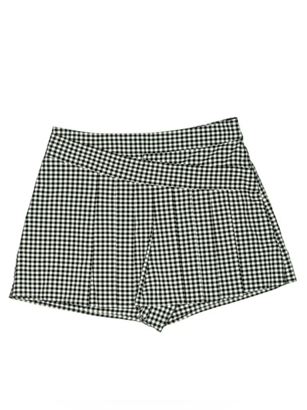 Zara gingham box pleat skort S
